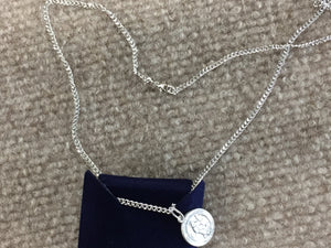 Saint Isidore The Farmer Silver Pendant And Silver Chain Religious