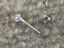 Load image into Gallery viewer, Silver Baby Cubic Zirconia Heart Earrings
