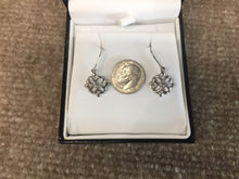 Load image into Gallery viewer, Sterling Silver Dangle Diamond Earrings