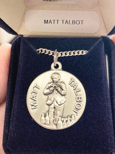 Venerable Matt Talbot Silver Pendant And Chain Religious