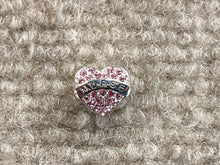 Load image into Gallery viewer, Pink Crystal Heart Nurse Bead