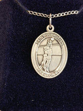 Load image into Gallery viewer, Saint Sebastian Volleyball Silver Pendant With Chain