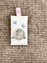 Load image into Gallery viewer, Butterfly Sterling Silver Baby/Child Earrings Threaded Backs