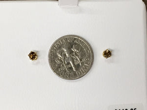 14K Gold Smokey Quartz Earrings