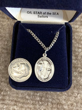 Load image into Gallery viewer, Our Lady Star Of The Sea Silver Pendant And Chain