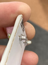 Load image into Gallery viewer, August Birthstone Silver Heart Shaped Earrings