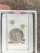 Load image into Gallery viewer, August Birthstone Silver Heart Shaped Earrings