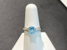 Load image into Gallery viewer, Blue Topaz Silver Ring
