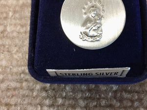 Red Scapular Silver Medal With 24 Inch Silver Chain Religious
