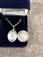 Load image into Gallery viewer, Saint Teresa Of Avila Silver Pendant With Chain Religious
