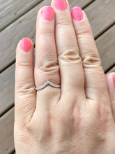 Load image into Gallery viewer, White Gold Curved Diamond Wedding Ring