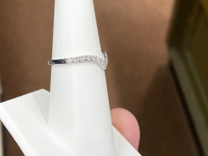 White Gold Curved Diamond Wedding Ring
