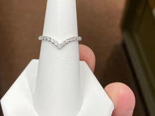 Load image into Gallery viewer, White Gold Curved Diamond Wedding Ring