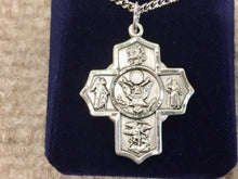 Load image into Gallery viewer, Army Five Way Silver Devotion Medals With Chain Religious