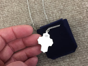 Army Five Way Silver Devotion Medals With Chain Religious