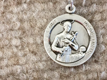 Cargar imagen en el visor de la galería, Saint Gerard Silver Medal And Chain Religious