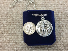 Load image into Gallery viewer, Saint Sebastian Silver Pendant With Chain Religious