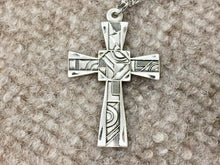 Load image into Gallery viewer, Mosaic Silver Cross With Chain Religious