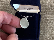 Load image into Gallery viewer, Saint Lazarus Silver Medal With 18 Inch Silver Curb Chain Religious