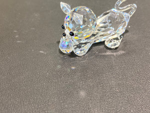 Playful Cat  Crystal Figurine