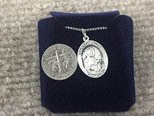 Load image into Gallery viewer, Saint Camillus Nurse Silver Oval Pendant With Chain