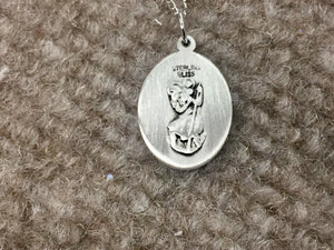 Saint Christopher Gymnastics Silver Pendant With Chain Religious