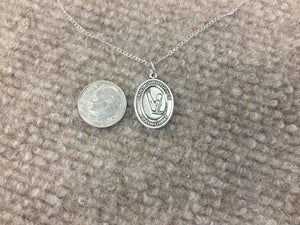 Saint Christopher Gymnastics Silver Pendant With Chain Religious