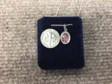 Charger l'image dans la galerie, Pink Silver Miraculous Medal And Chain