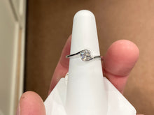 Load image into Gallery viewer, 14 K White Gold Diamond Engagement Ring Bezel Set