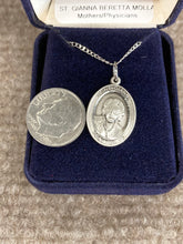 Load image into Gallery viewer, Saint Gianna Silver Pendant And 18 Inch Chain Religious