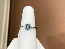 Load image into Gallery viewer, Aquamarine And Diamond White Gold Ring