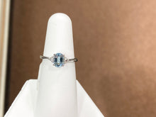Load image into Gallery viewer, Aquamarine And Diamond White Gold Ring