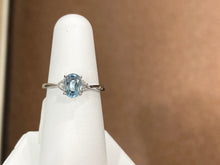 Load image into Gallery viewer, Aquamarine And Diamond White Gold Ring