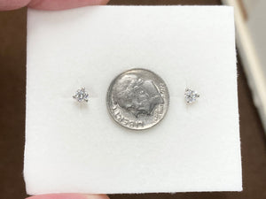 Diamond Stud Earrings 0.41 Carats White Gold