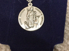 Load image into Gallery viewer, Saint Hubert Silver Pendant With 24 Inch Silver Chain Religious