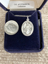 Load image into Gallery viewer, Our Lady Of Lebanon Silver Pendant And Chain