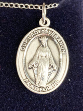 Load image into Gallery viewer, Our Lady Of Lebanon Silver Pendant And Chain