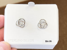 Load image into Gallery viewer, Silver Knot Earrings
