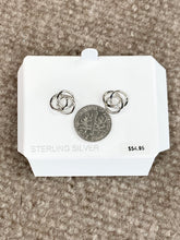 Load image into Gallery viewer, Silver Knot Earrings
