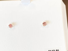 Load image into Gallery viewer, Pink Tourmaline Gold Earrings