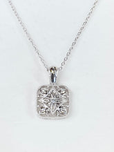 Load image into Gallery viewer, Silver Filigree Diamond Pendant