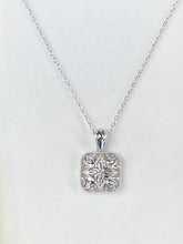 Load image into Gallery viewer, Silver Filigree Diamond Pendant