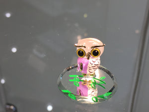 Owl Glass Figurine