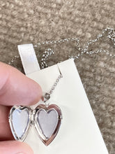 Load image into Gallery viewer, Silver Heart Locket With Chain