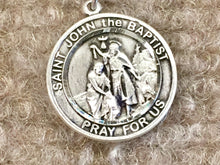Cargar imagen en el visor de la galería, Saint John The Baptist Medal With 18 Inch Silver Chain Religious