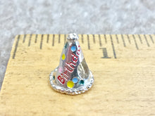 Load image into Gallery viewer, Happy Birthday Hat Silver Reflection Bead