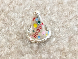 Happy Birthday Hat Silver Reflection Bead