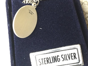 Saint Ambose Silver Pendant With Chain Religious