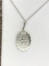 Load image into Gallery viewer, Miraculous Medal Silver With Blue Swarovski Crystals