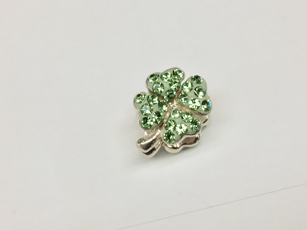 Four Leaf Clover Silver Bead